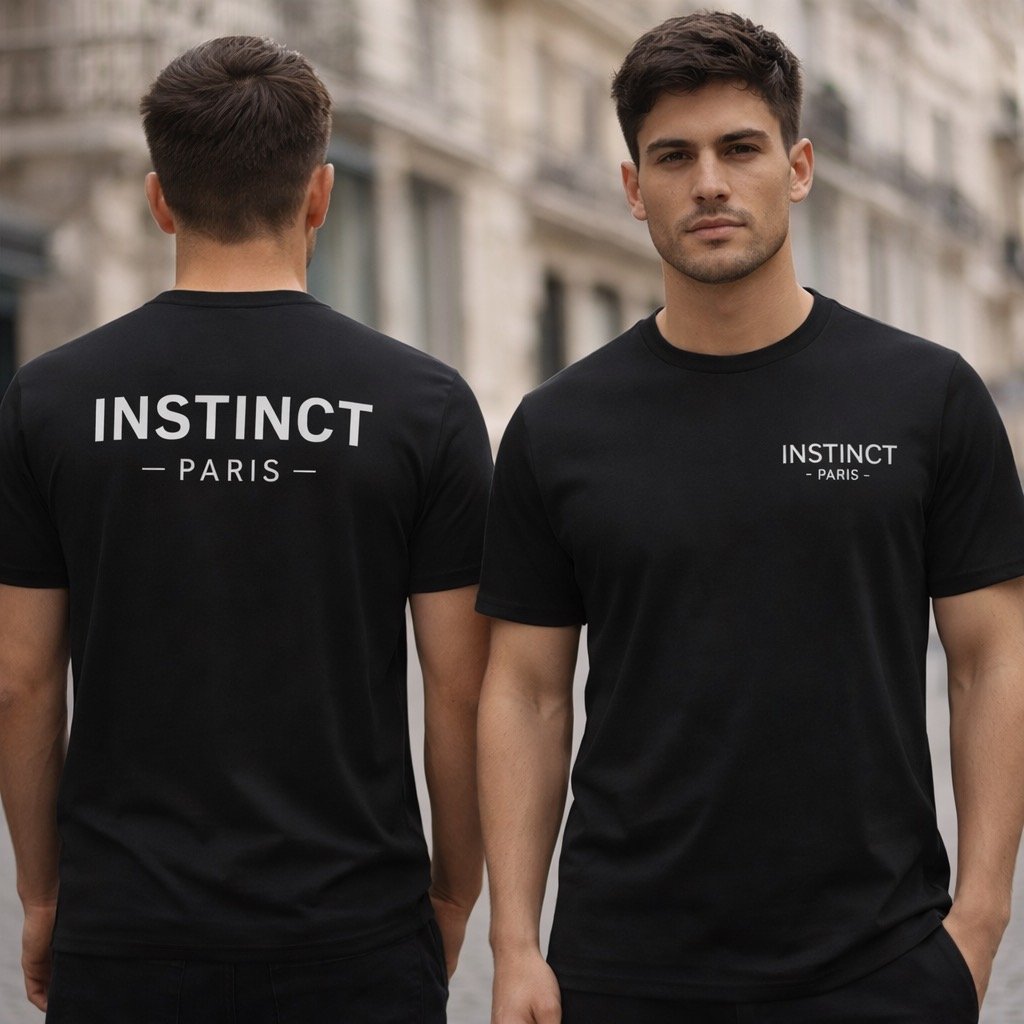 T-shirt Signature Noir INSTINCT PARIS